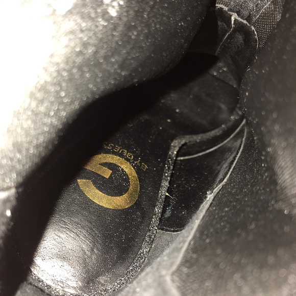 Sparkly Black Guess open toe booties barely worn! - Picture 2 of 4